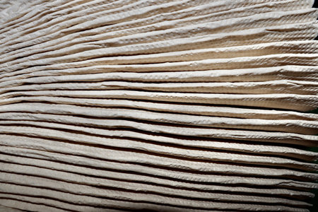 old Brown paper stacked togetherの写真素材