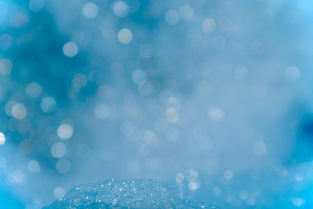 Bubble blue background and blur