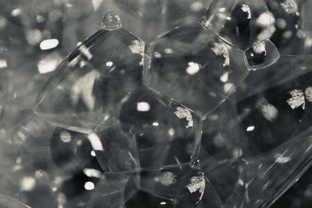 Silver tone bubble and blurred backgroundの写真素材