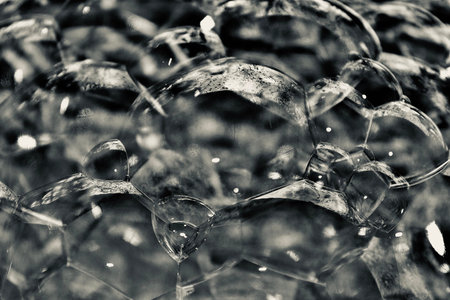 Silver tone bubble and blurred background