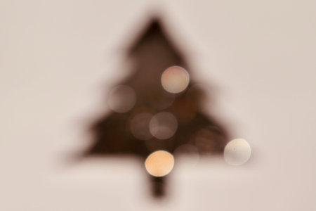 Christmas bokeh made from bubbles