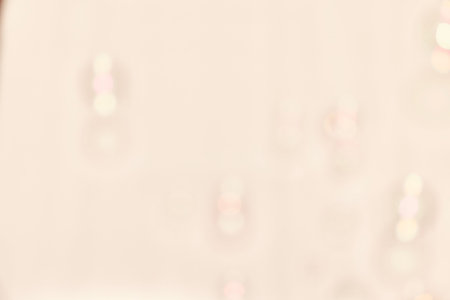 Blurred images and bubbles in warm tones