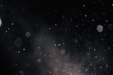 Bokeh images and blur of water droplets