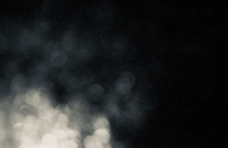 Bokeh images and blur made from water droplets at nightの写真素材