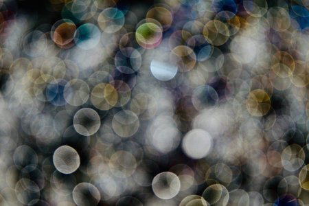 Blurred images and bokeh made from water droplets