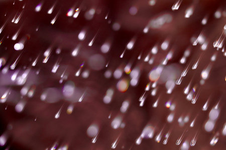 Blurred images and bokeh made from water droplets