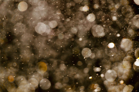 Blurred images and bokeh made from water droplets