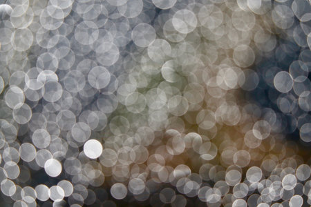 Blurred images and bokeh made from water droplets