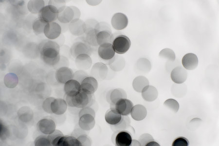Blurred images and bokeh made from water droplets