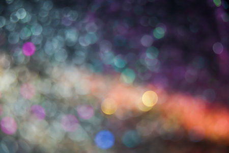 bokeh from the lights cool tone