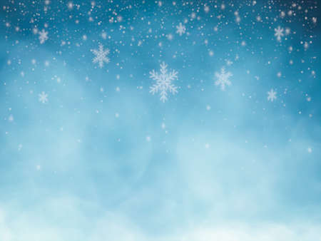 Christmas bokeh in cool tonesの写真素材