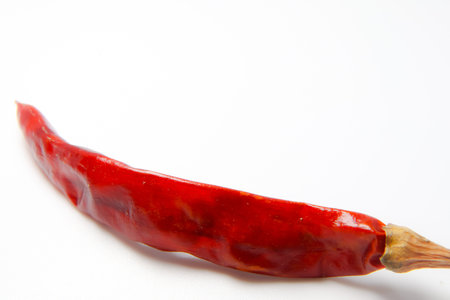 Red chili peppers on white background