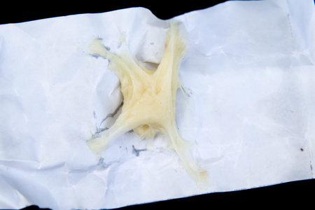 Gum on white sachet and sticky