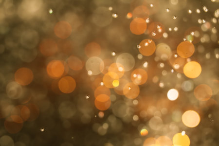 Blurred images and bokeh made from water dropletsの写真素材