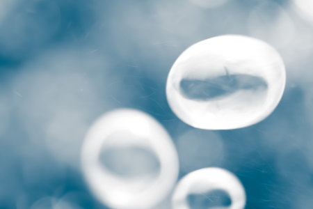 Christmas bokeh in cool tones