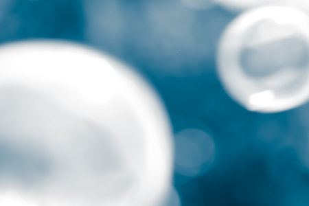 Christmas bokeh in cool tones