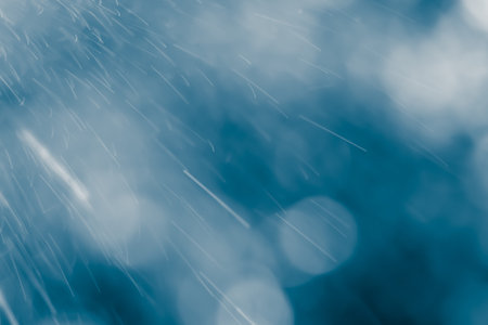 Christmas bokeh in cool tones
