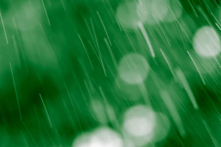 White bokeh in green natural and water dropの写真素材