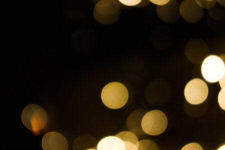 orange bokeh from light for background
