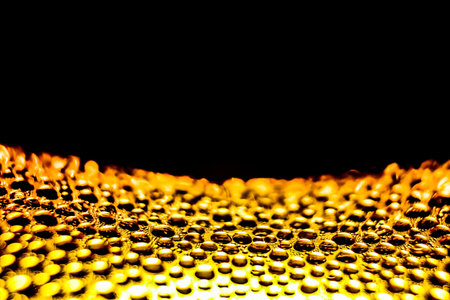 Water droplets on then orange juice