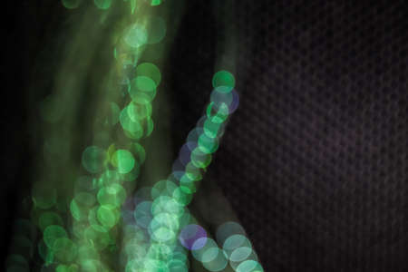 Green bokeh from light for backgroundの写真素材