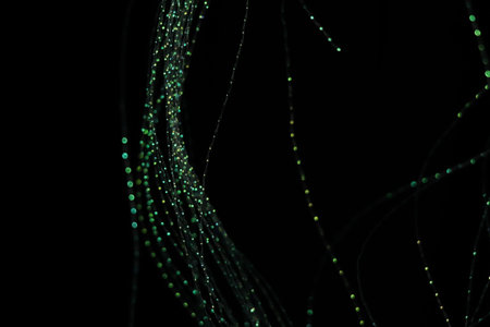 Green bokeh from light for background