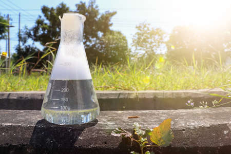 Chemical and environmental glass in industryの写真素材