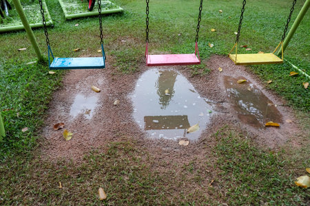 Wet swings after the rain