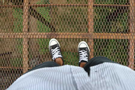 Standing high on a steel net
