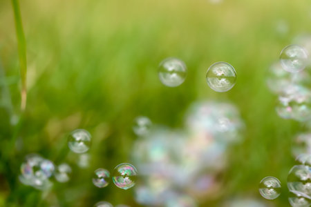 bubbles and natural background in daytime