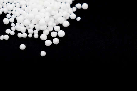 white urea on black backgroundの写真素材