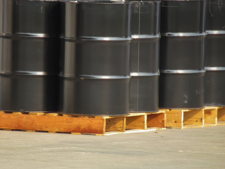 Chemical tank in the factory and Pumpの写真素材