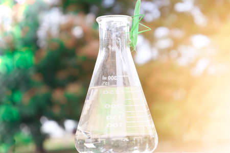 Chemical glass and friendly environment in industryの写真素材