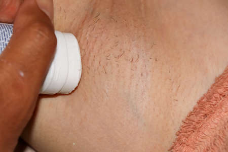 Take care of your armpits with nourishing creamsの写真素材