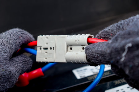 plug in the battery charger for working
