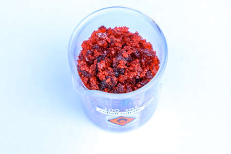 Cobalt nitrate, an oxidizing agent, is used in laboratories and industryの写真素材