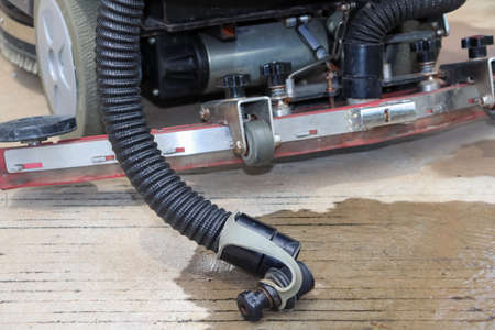 Discharge water after cleaning is completeの写真素材