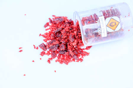 Cobalt nitrate, an oxidizing agent, is used in laboratories and industryの写真素材