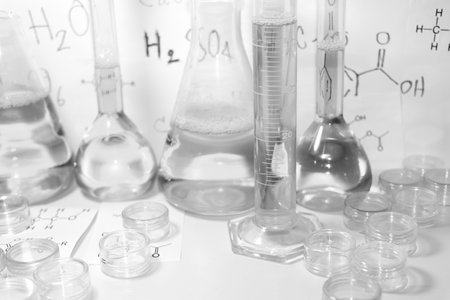 Chemistry studies and experiments in the science room
