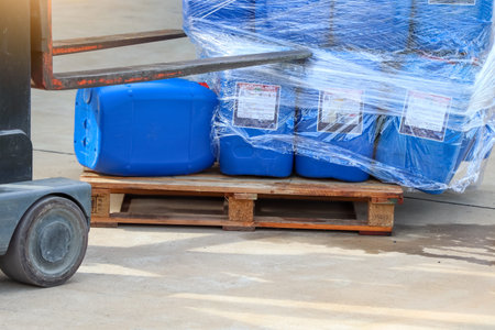 A forklift accident hits a dangerous chemical tank in factory