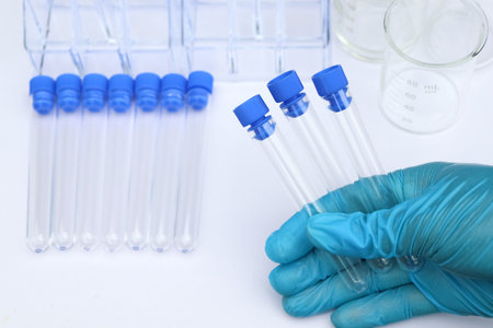 test tubes in the laboratory for science or medicine
