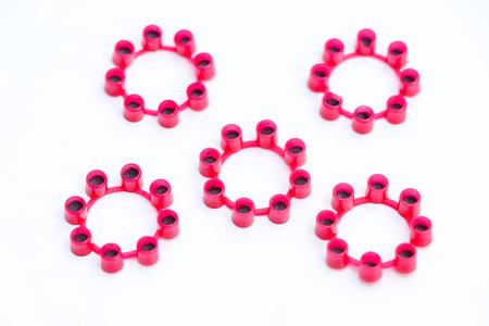 Red bullets for kids to play and the sound of gunpowder