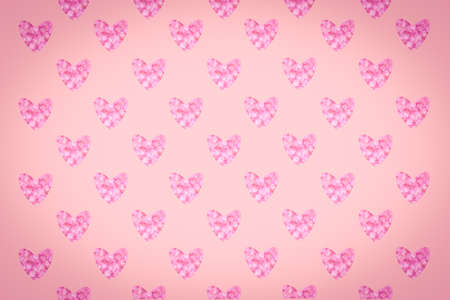 heart shaped illustration, valentine's day card and bokeh on backgroundの写真素材