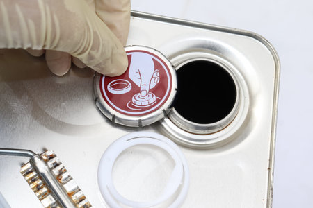 Open the lid of hazardous chemical tanks used in industry and laboratories