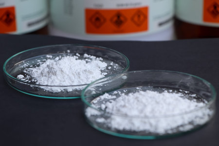Calcium Carbonate powder is used in laboratory or in the industry