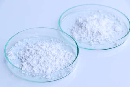 Calcium Carbonate powder is used in laboratory or in the industryの写真素材