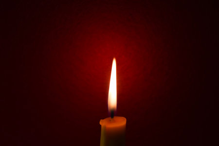 Candle light in the dark , Candle light background , religion and beliefの写真素材