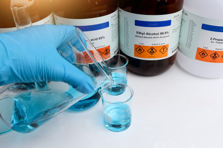 test tubes in the laboratory for science or medicine, Laboratory and learning equipment