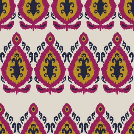 illustration ,Ikat printing textile pattern wallpaper, abstract for textile designの写真素材