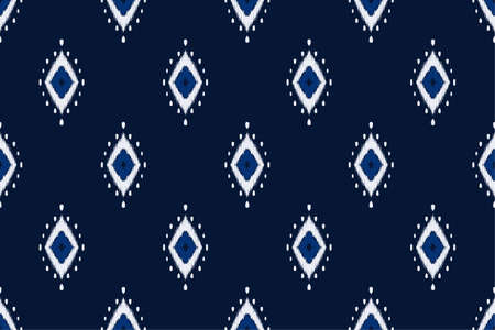 illustration ,Ikat printing textile pattern wallpaper, abstract for textile designの写真素材